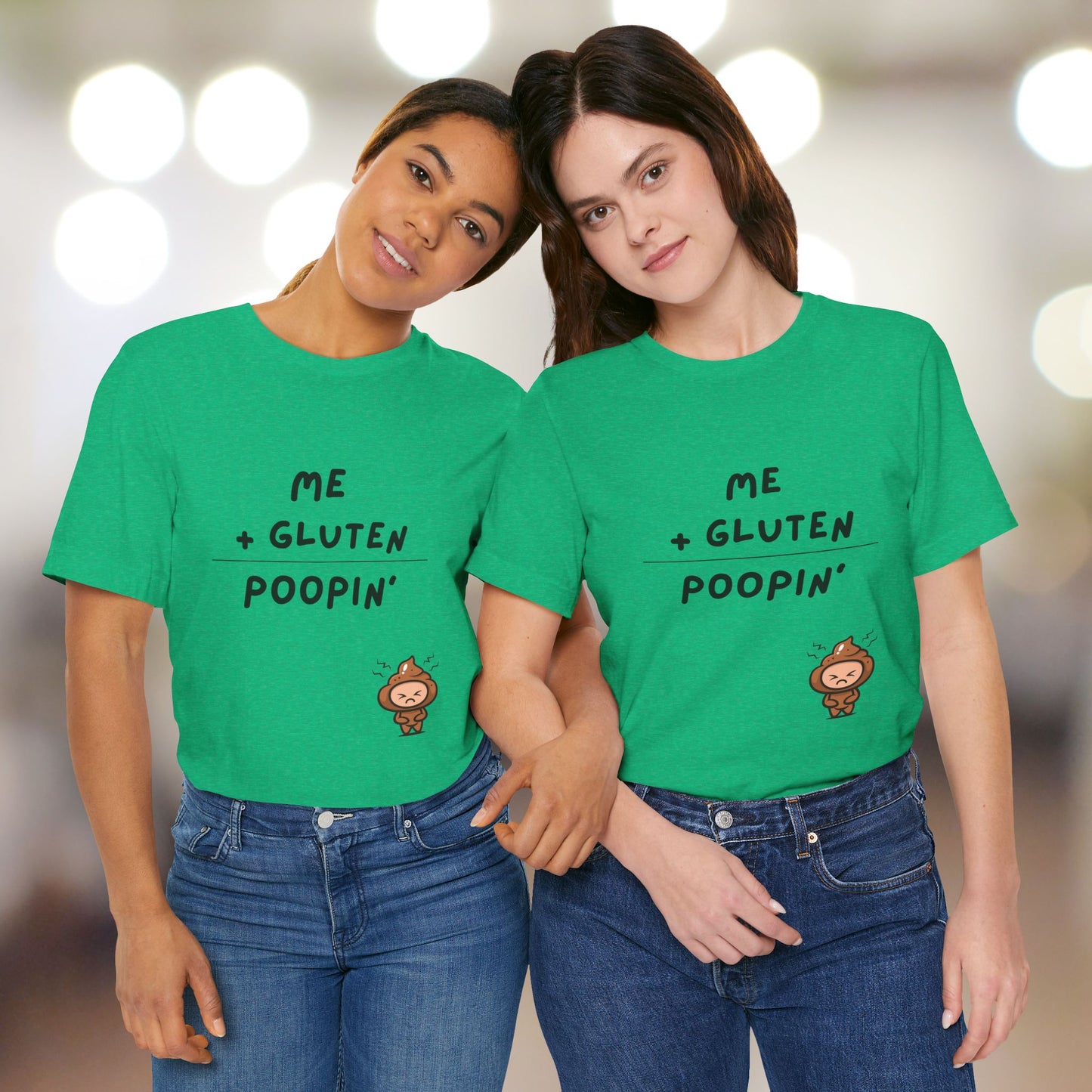 Gluten Free Poop Emoji T-Shirt, Tee for Celiac Disease, Funny Quote Shirt, Unisex Top, Gift for Friends