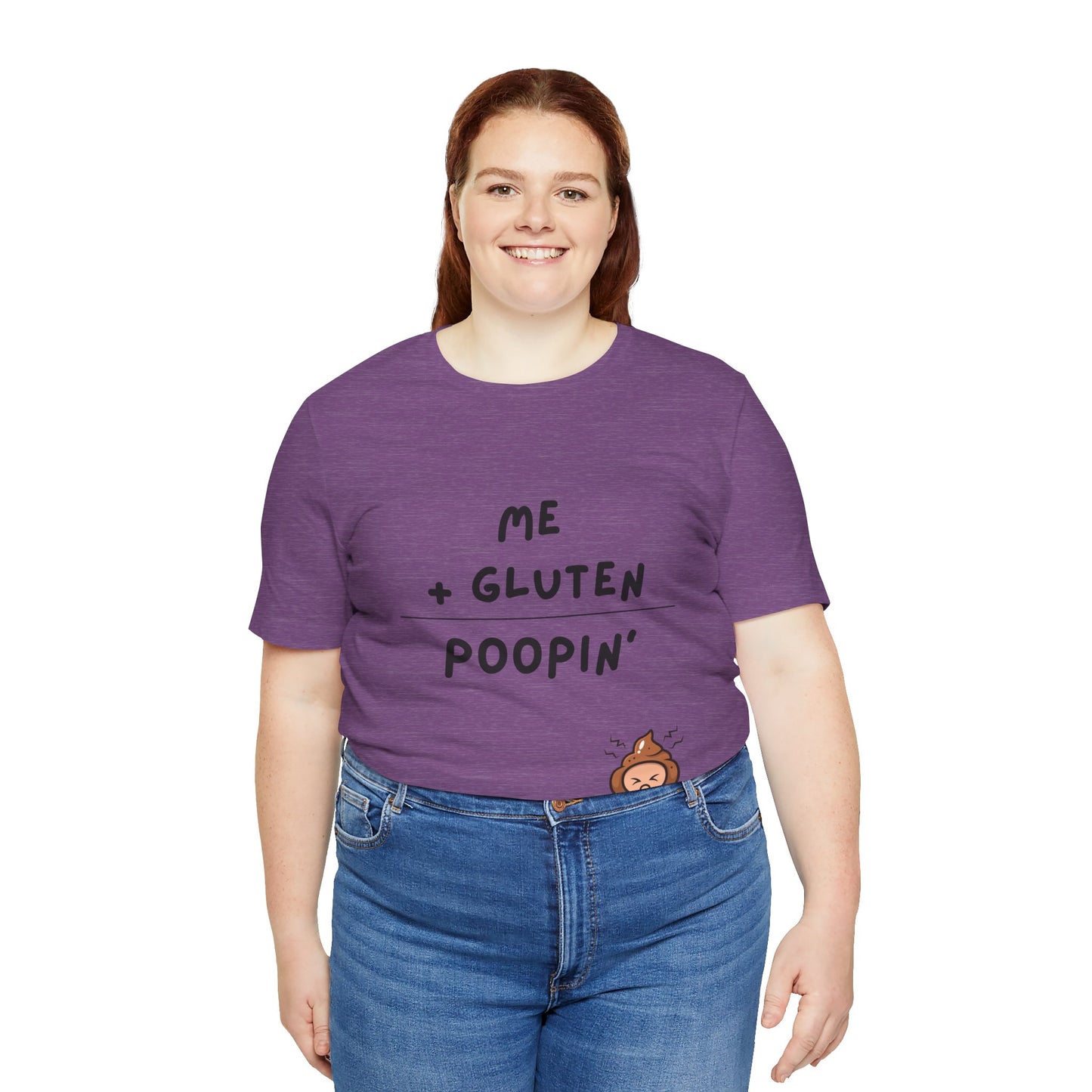 Gluten Free Poop Emoji T-Shirt, Tee for Celiac Disease, Funny Quote Shirt, Unisex Top, Gift for Friends