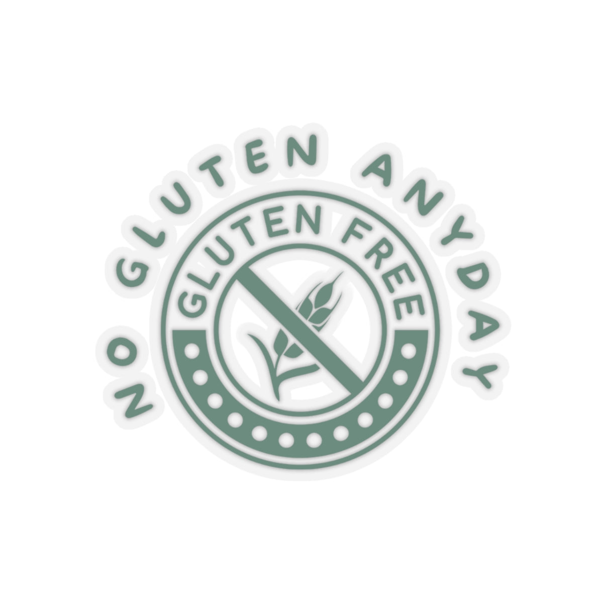 Gluten Free Kiss-Cut Sticker - No Gluten Everyday Design