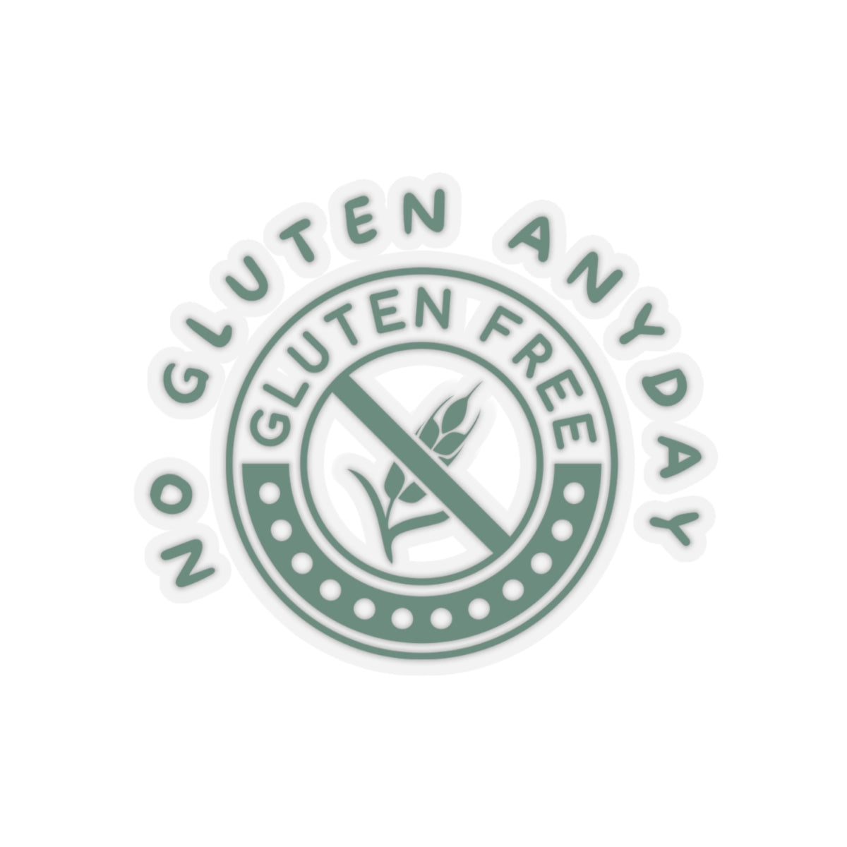 Gluten Free Kiss-Cut Sticker - No Gluten Everyday Design