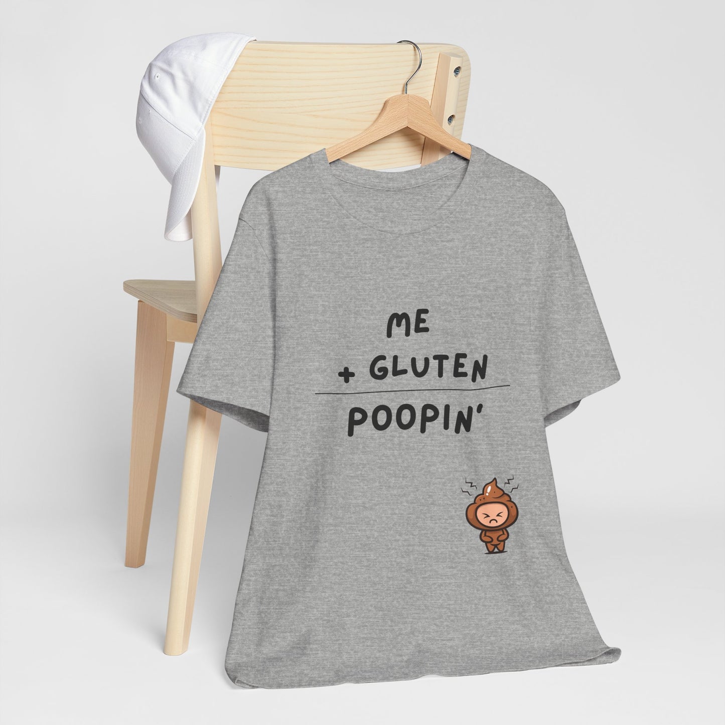 Gluten Free Poop Emoji T-Shirt, Tee for Celiac Disease, Funny Quote Shirt, Unisex Top, Gift for Friends