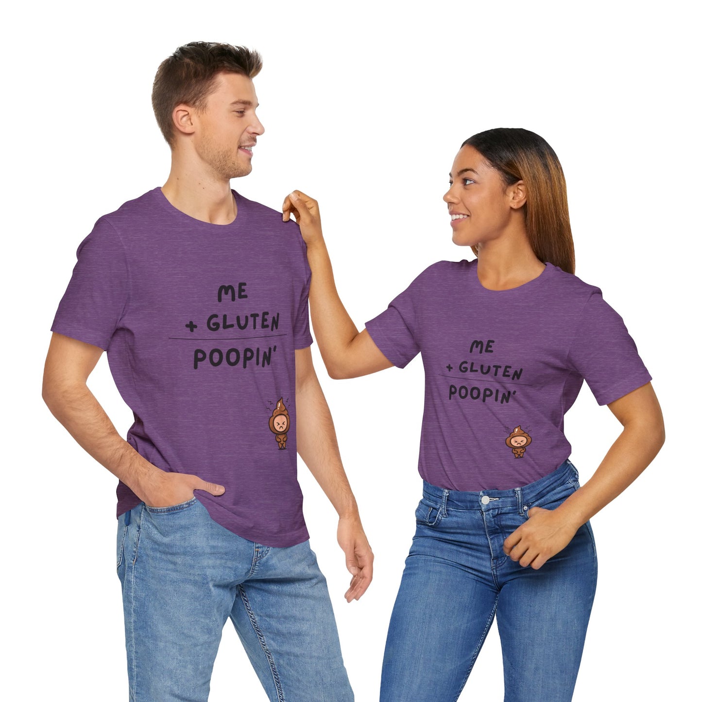 Gluten Free Poop Emoji T-Shirt, Tee for Celiac Disease, Funny Quote Shirt, Unisex Top, Gift for Friends