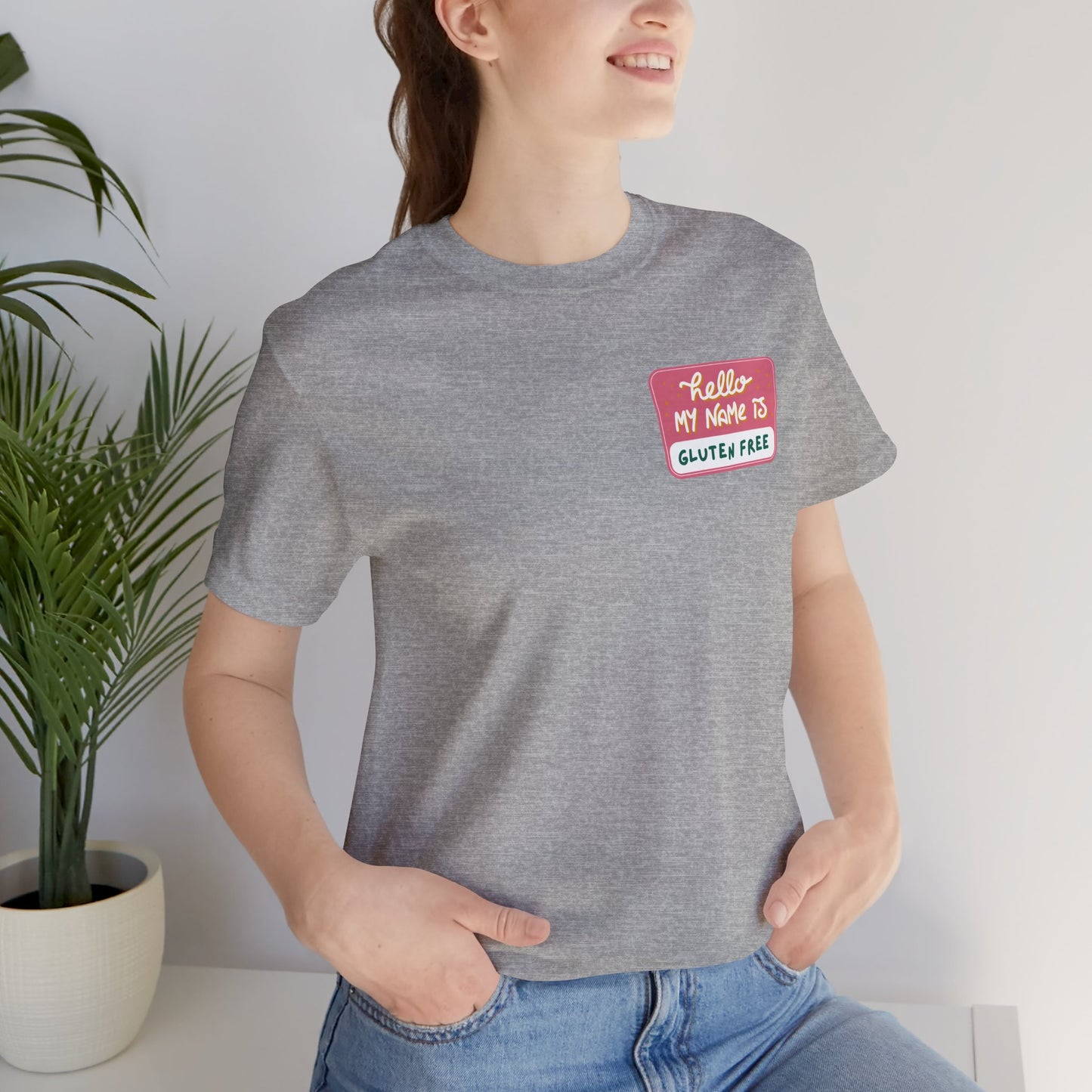 Funny “hello my name is” Gluten Free TShirt
