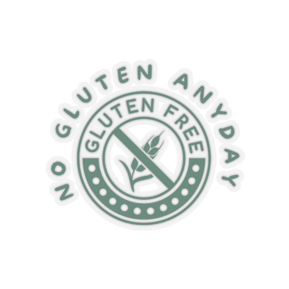 Gluten Free Kiss-Cut Sticker - No Gluten Everyday Design