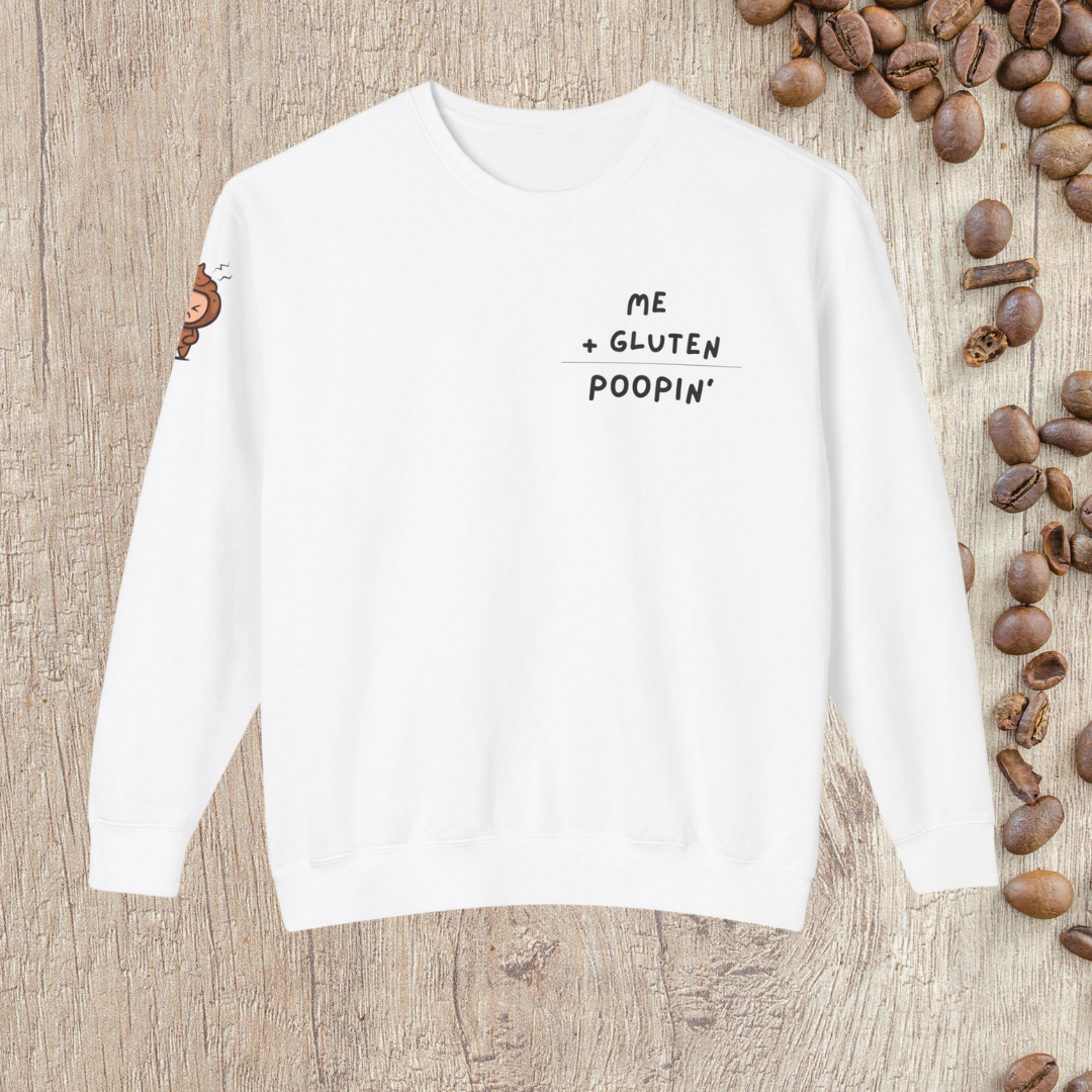 Gluten free funny emoji sweatshirt