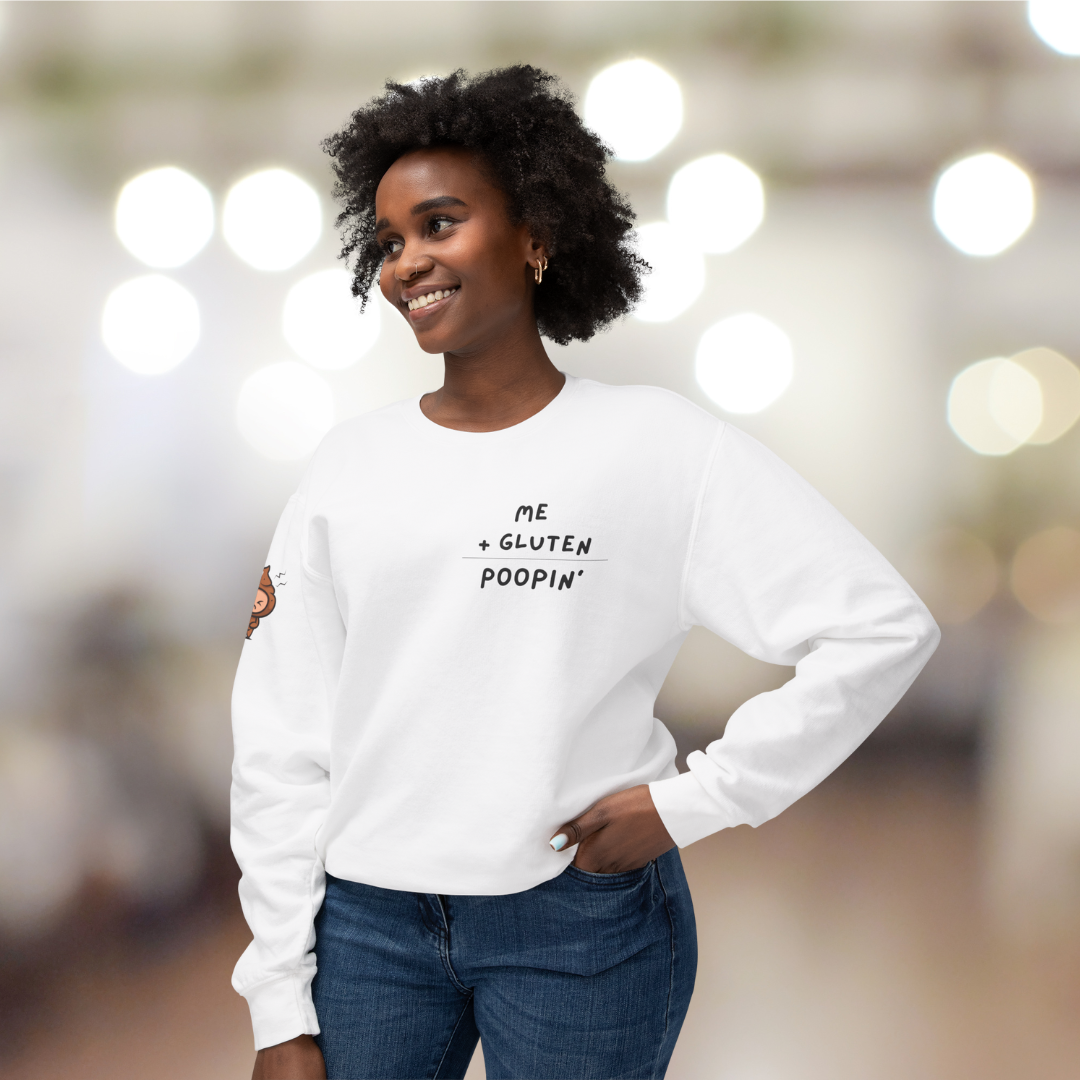 Gluten free funny emoji sweatshirt