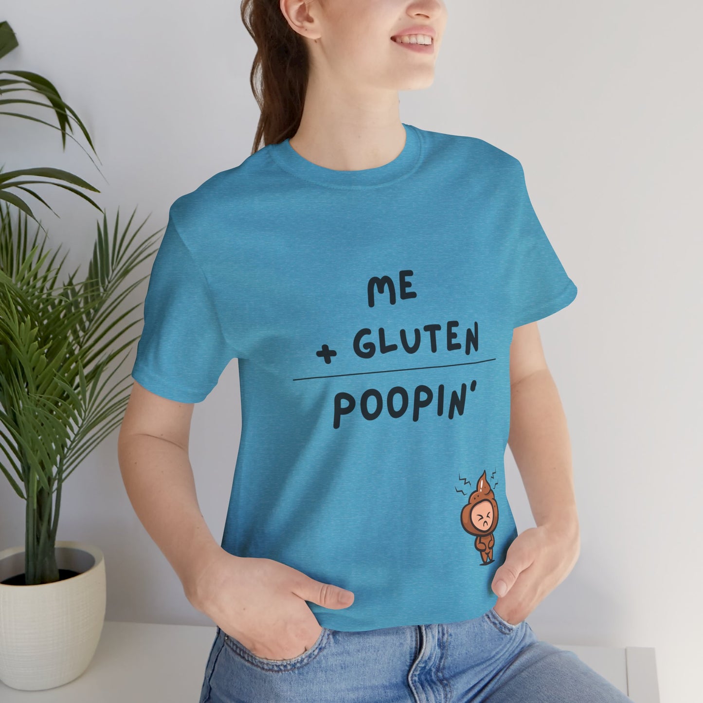 Gluten Free Poop Emoji T-Shirt, Tee for Celiac Disease, Funny Quote Shirt, Unisex Top, Gift for Friends