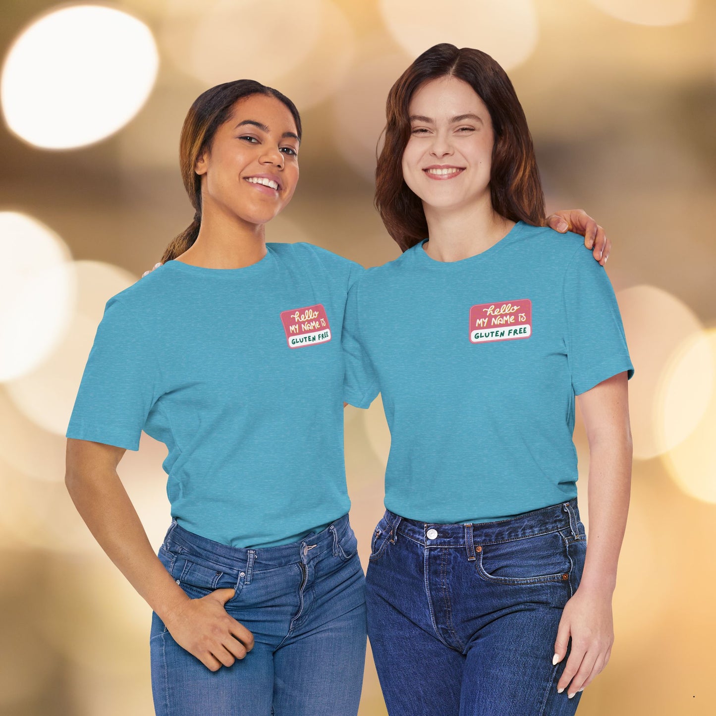 Funny “hello my name is” Gluten Free TShirt