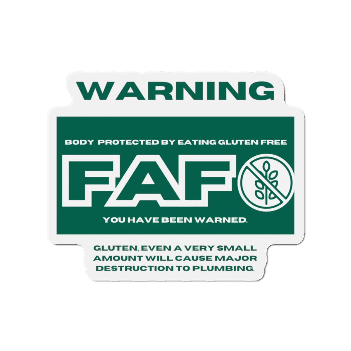 FAFO Gluten Free Magnet for Gluten Free Friends