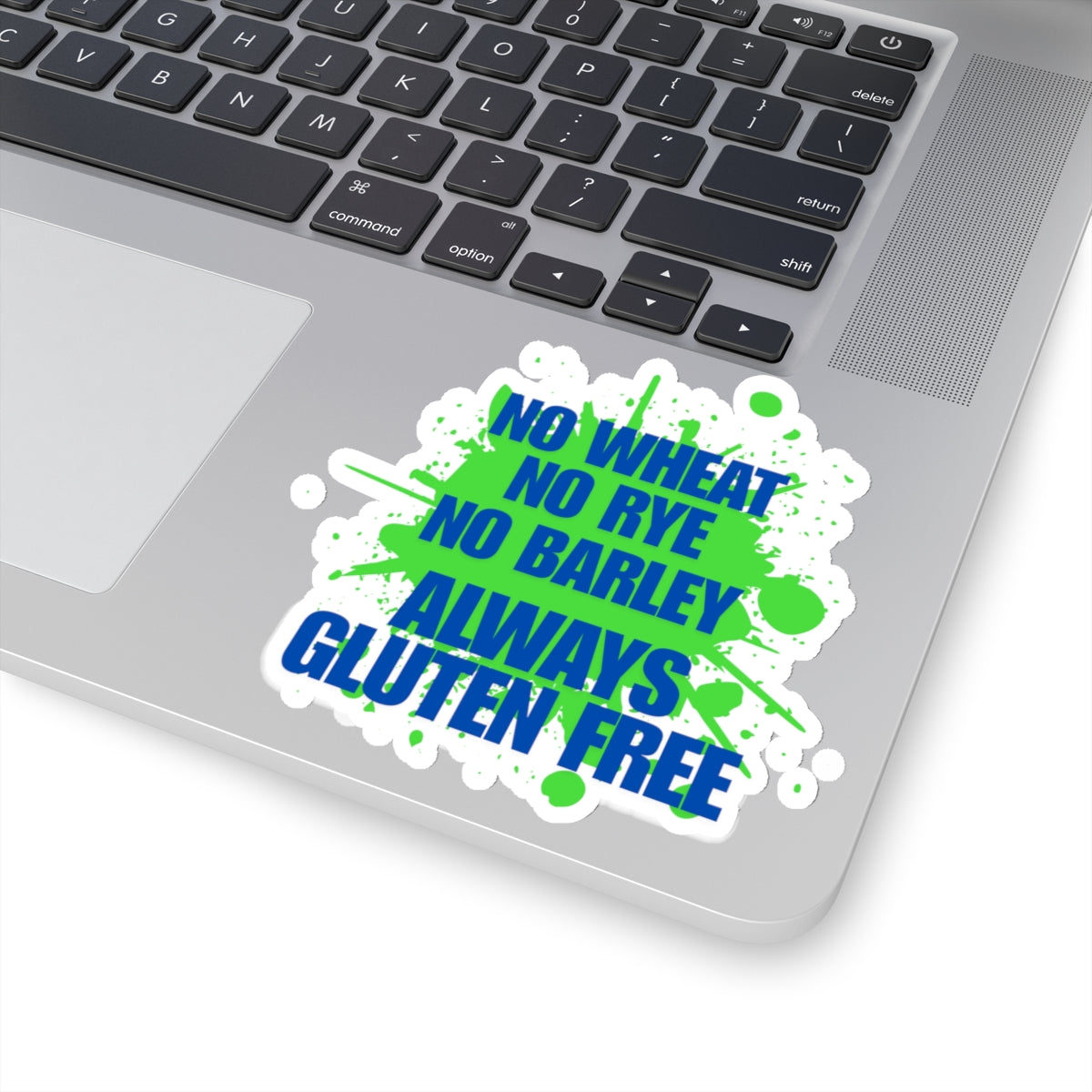 No Wheat, Rye, Barley, Gluten free - Laptop sticker