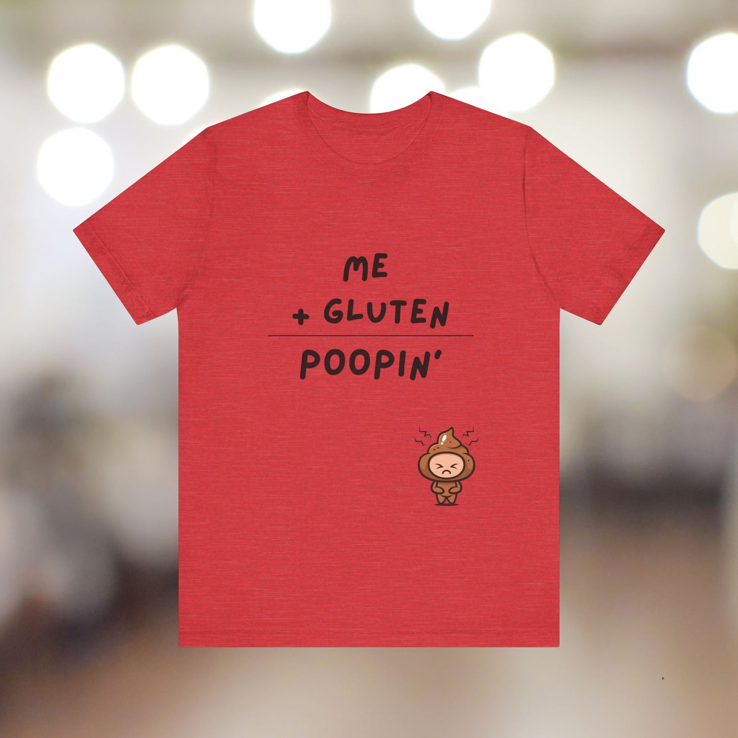 Gluten Free Poop Emoji T-Shirt, Tee for Celiac Disease, Funny Quote Shirt, Unisex Top, Gift for Friends