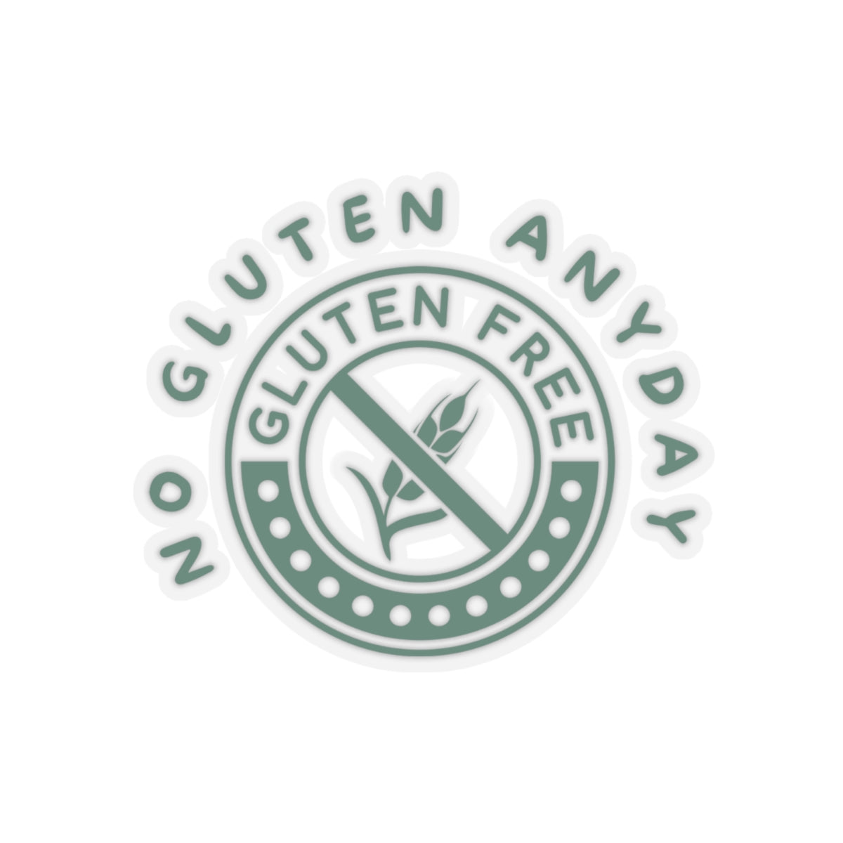 Gluten Free Kiss-Cut Sticker - No Gluten Everyday Design