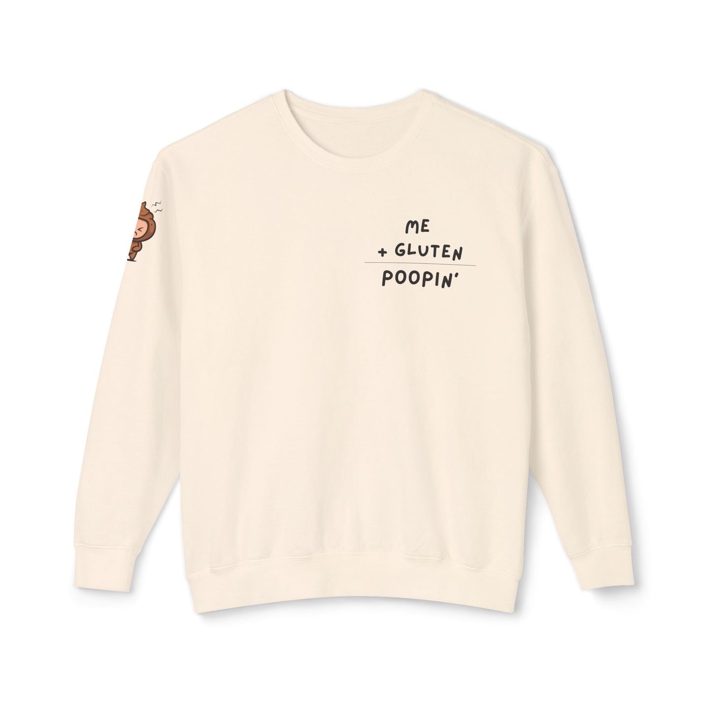 Gluten Free Funny Emoji Sweatshirt, Cute Saying Lightweight Crewneck, Unisex Jumper, Long Sleeve Shirt, Gluten Intolerance Gift