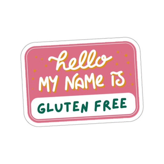 Sarcastic Gluten Free Water Bottle Sticker