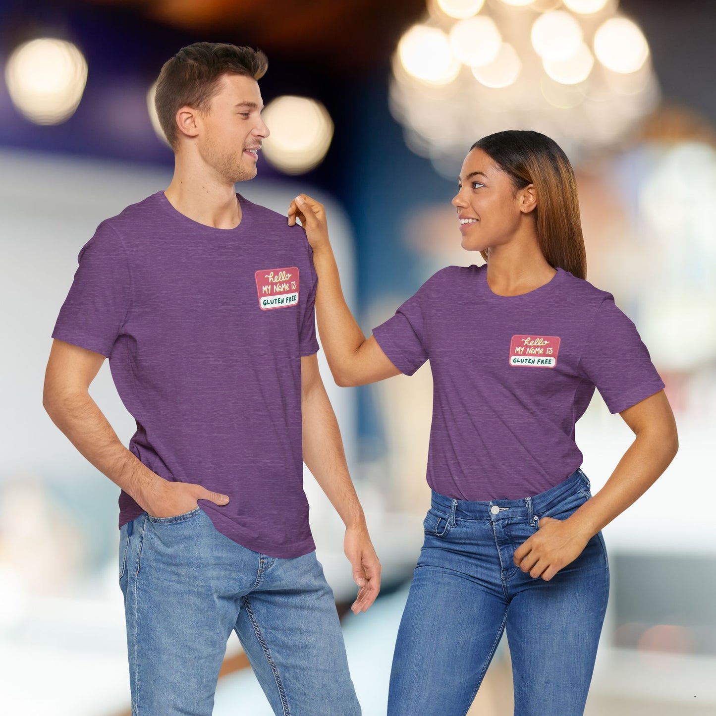 Funny “hello my name is” Gluten Free TShirt