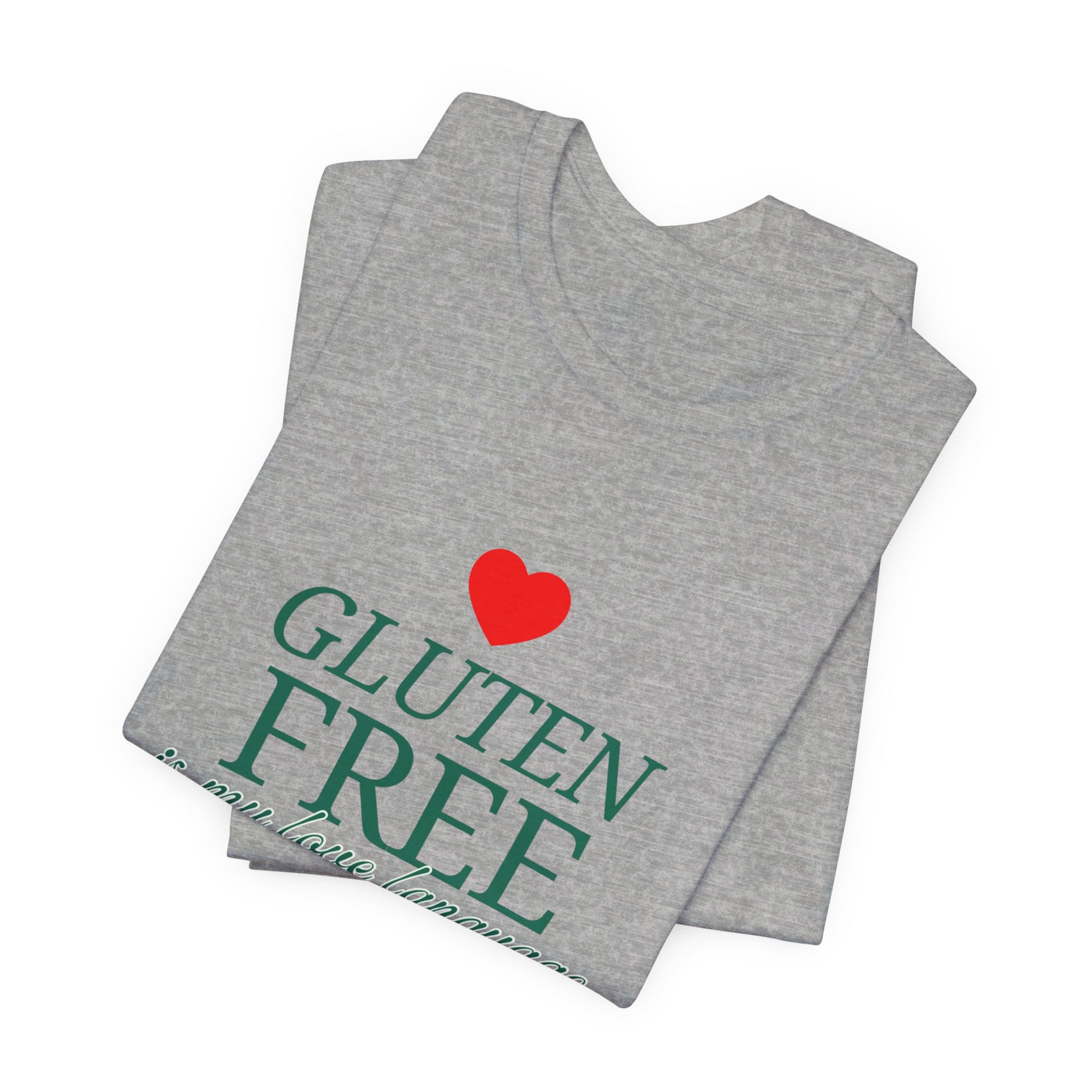 Gluten Free is my Love Language t-shirt with heart - FatCeliac’s Store