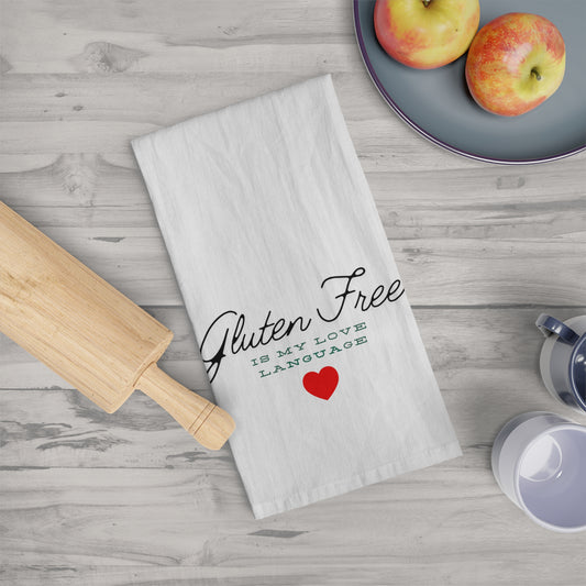 Gluten free is my love language tea towel - FatCeliac’s Store