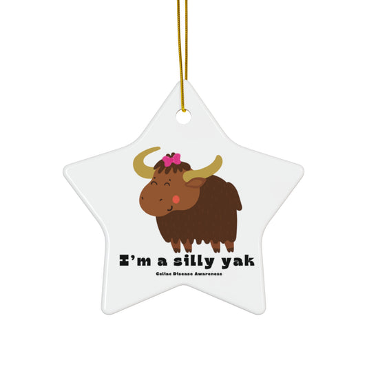 Silly Yak Christmas Ornament 