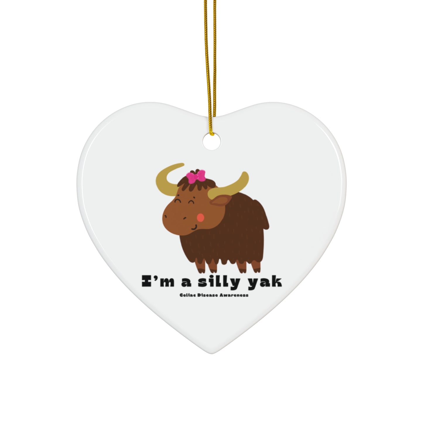 Silly Yak Christmas Ornament
