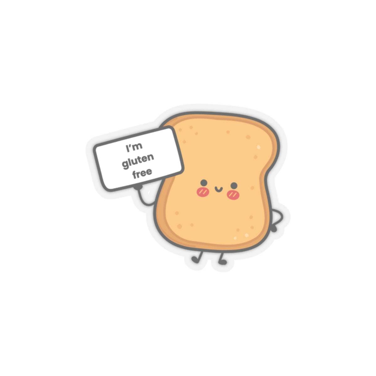 Gluten free toast - Cute Sticker - FatCeliac’s Store