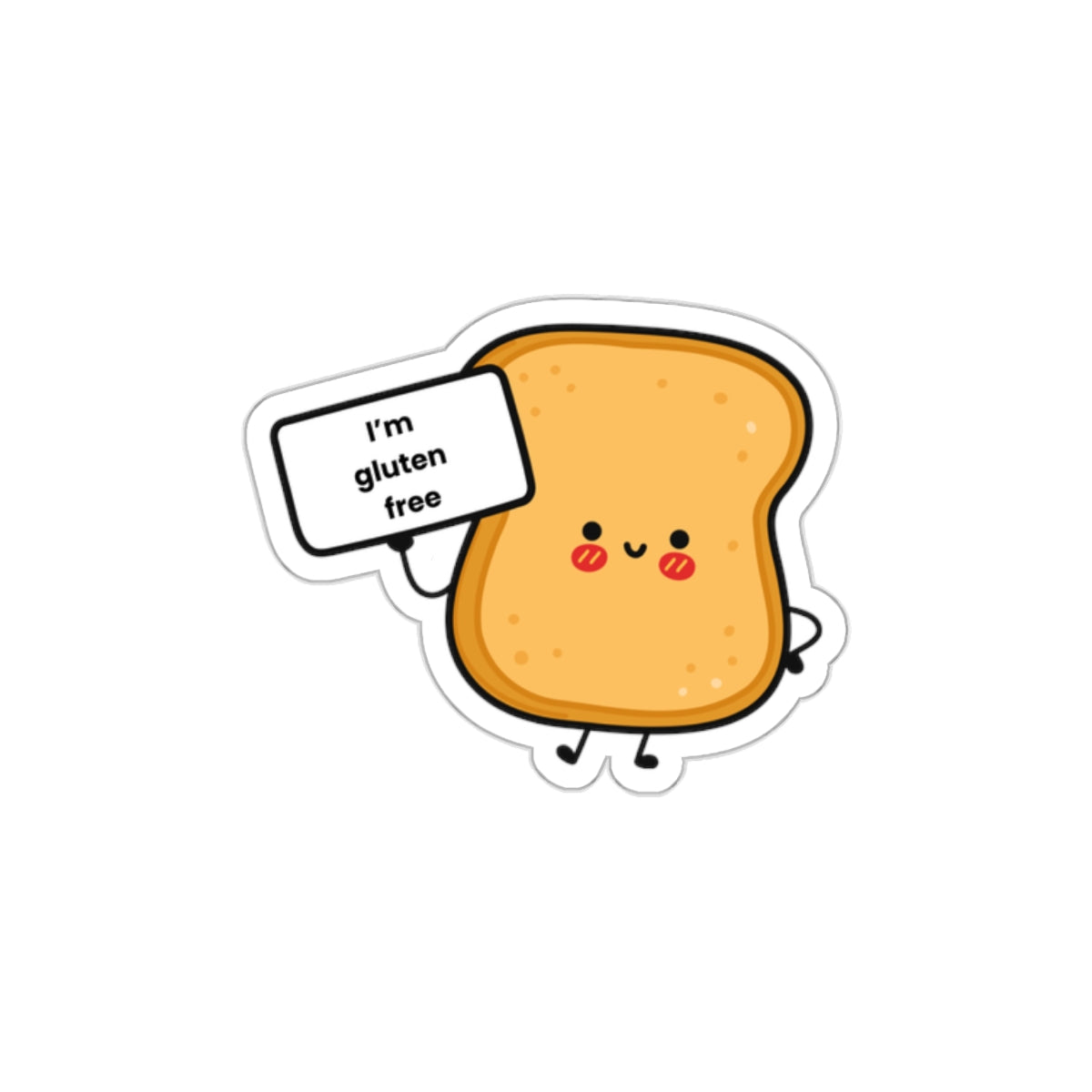 Gluten free toast - Cute Sticker - FatCeliac’s Store