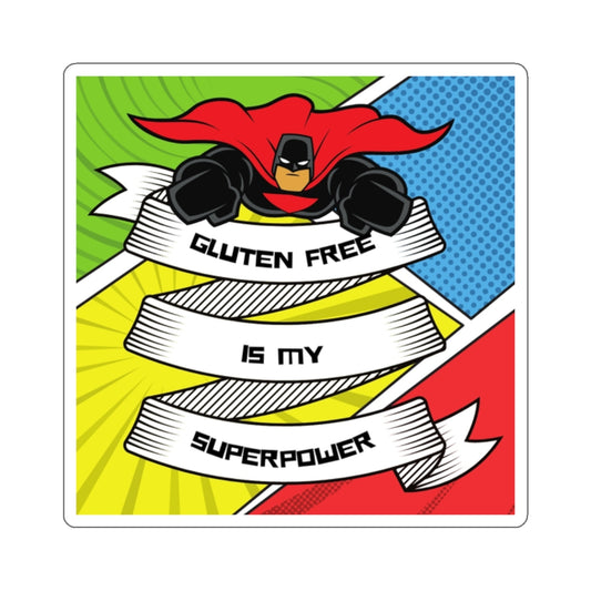 Put this sticker where everyone can see your gluten free superpower! - FatCeliac’s Store