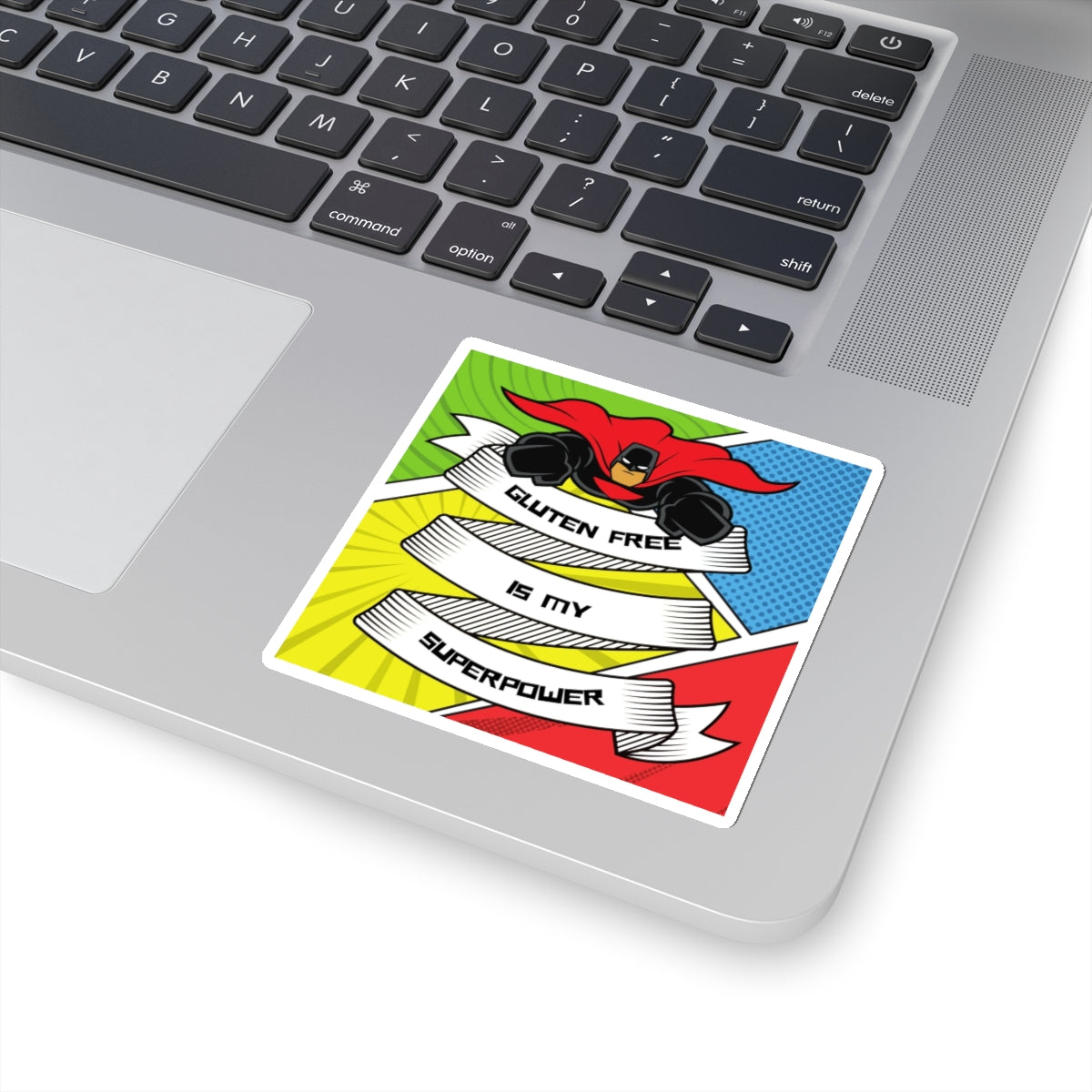 Put this sticker where everyone can see your gluten free superpower! - FatCeliac’s Store